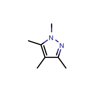 Chemical structure of 1,3,4,5-Tetramethylpyrazole , CAS 1073-20-7, AChemBlock Y237285