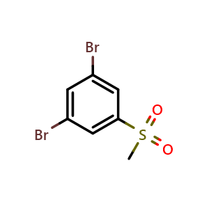 Chemical structure of 1,3-Dibromo-5-methanesulfonylbenzene , CAS 1222407-24-0, AChemBlock Y237305