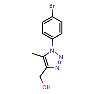 Chemical structure of [1-(4-Bromophenyl)-5-methyl-triazol-4-yl]methanol , CAS 1239840-96-0, AChemBlock Y237307