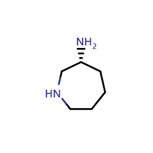 Chemical structure of (3R)-Azepan-3-amine , CAS 124932-43-0, AChemBlock Y237312