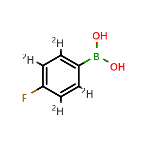 Chemical structure of (2,3,5,6-Tetradeuterio-4-fluoro-phenyl)boronic acid , CAS 1254771-90-8, AChemBlock Y237313