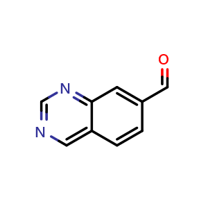Chemical structure of Quinazoline-7-carbaldehyde , CAS 1459748-94-7, AChemBlock Y237347