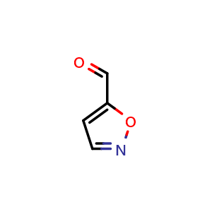 Chemical structure of 1,2-Oxazole-5-carbaldehyde , CAS 16401-14-2, AChemBlock Y237364