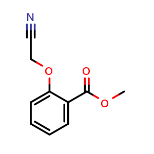 Chemical structure of Methyl 2-(cyanomethoxy)benzoate , CAS 1641-00-5, AChemBlock Y237365