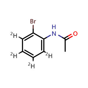 Chemical structure of N-(2-Bromo-3,4,5,6-tetradeuterio-phenyl)acetamide , CAS 1642294-42-5, AChemBlock Y237366