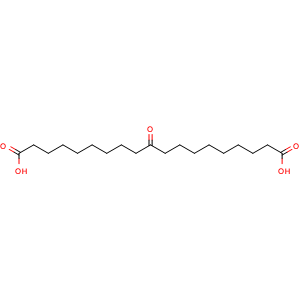 Chemical structure of 10-Oxononadecanedioic acid , CAS 18197-46-1, AChemBlock Y237382