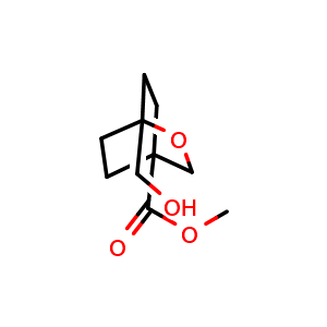 Chemical structure of Methyl 1-(hydroxymethyl)-2-oxabicyclo[2.2.2]octane-4-carboxylate , CAS 2383677-53-8, AChemBlock Y237448