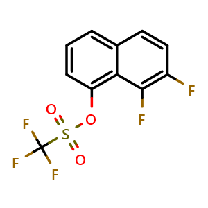 Chemical structure of (7,8-Difluoro-1-naphthyl) trifluoromethanesulfonate , CAS 2507855-59-4, AChemBlock Y237464