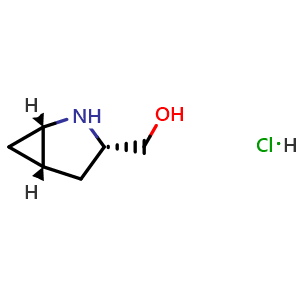 Chemical structure of [(1S,3S,5S)-2-Azabicyclo[3.1.0]hexan-3-yl]methanol hydrochloride , CAS 2940867-03-6, AChemBlock Y237522