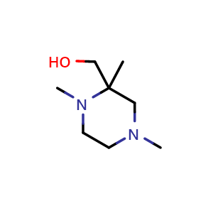 Chemical structure of (1,2,4-Trimethylpiperazin-2-yl)methanol , CAS 2940945-26-4, AChemBlock Y237553