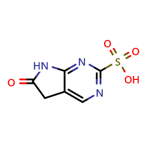 Chemical structure of 6-Oxo-5,7-dihydropyrrolo[2,3-d]pyrimidine-2-sulfonic acid , CAS 2955552-18-6, AChemBlock Y237594
