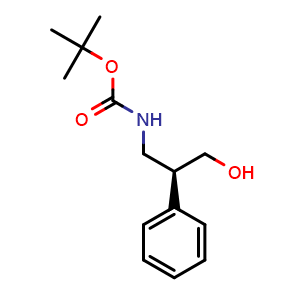 Chemical structure of tert-Butyl N-[(2S)-3-hydroxy-2-phenyl-propyl]carbamate , CAS 365512-60-3, AChemBlock Y237598