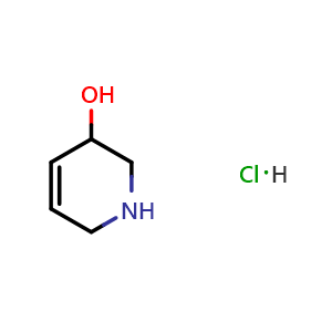 Chemical structure of 1,2,3,6-Tetrahydropyridin-3-ol hydrochloride , CAS 396730-55-5, AChemBlock Y237600