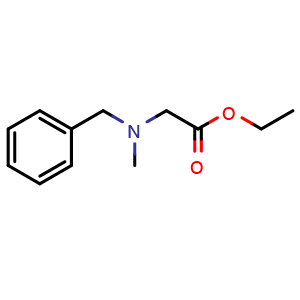 Chemical structure of Ethyl 2-[benzyl(methyl)amino]acetate , CAS 62004-76-6, AChemBlock Y237615