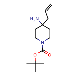 Chemical structure of tert-Butyl 4-allyl-4-amino-piperidine-1-carboxylate , CAS 741687-08-1, AChemBlock Y237622