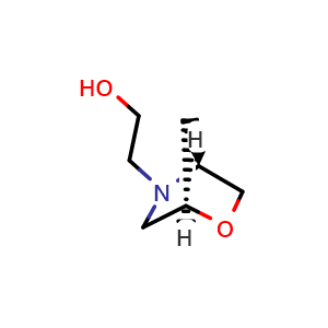 Chemical structure of 2-[(1R,4R)-2-oxa-5-azabicyclo[2.2.1]heptan-5-yl]ethanol , CAS 743438-26-8, AChemBlock Y237623