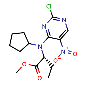 Methyl (2R)-2-[(2-chloro-5-nitro-pyrimidin-4-yl)-cyclopentyl-amino]butanoate