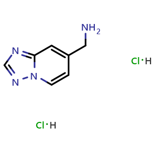 Chemical structure of [1,2,4]Triazolo[1,5-a]pyridin-7-ylmethanamine dihydrochloride , AChemBlock Y237654