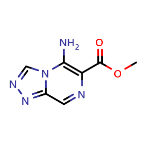 Chemical structure of Methyl 5-amino-[1,2,4]triazolo[4,3-a]pyrazine-6-carboxylate , CAS 2995296-36-9, AChemBlock Y237672