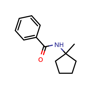 Chemical structure of N-(1-Methylcyclopentyl)benzamide , CAS 107272-76-4, AChemBlock Y237689