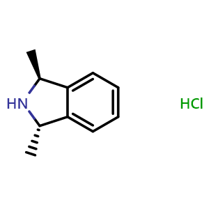Chemical structure of trans-1,3-Dimethyl-2,3-dihydro-1H-isoindole hydrochloride , CAS 2438484-05-8, AChemBlock Y237734