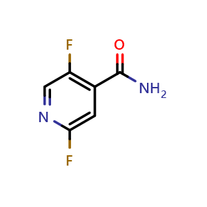 Chemical structure of 2,5-Difluoroisonicotinamide , CAS 2604327-01-5, AChemBlock Y237737
