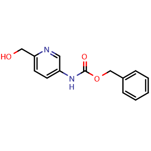Chemical structure of Benzyl (6-(hydroxymethyl)pyridin-3-yl)carbamate , CAS 2639627-11-3, AChemBlock Y237739