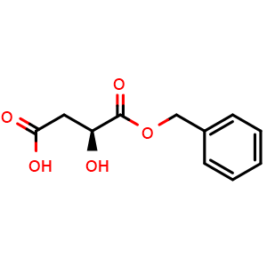 Chemical structure of (S)-4-(Benzyloxy)-3-hydroxy-4-oxobutanoic acid , CAS 66178-04-9, AChemBlock Y237749