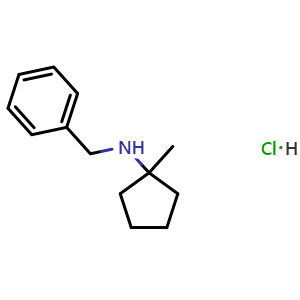Chemical structure of N-benzyl-1-methylcyclopentanamine hydrochloride , CAS 3037693-21-0, AChemBlock Y237788