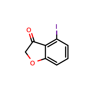 Chemical structure of 4-Iodobenzofuran-3(2H)-one , CAS 1199783-16-8, AChemBlock Y237801