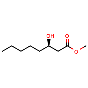 Chemical structure of Methyl (R)-3-Hydroxyoctanoate , CAS 78672-90-9, AChemBlock Y237823