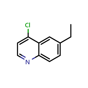 Chemical structure of 4-Chloro-6-ethylquinoline , CAS 188758-77-2, AChemBlock Y237843