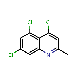 Chemical structure of 2-Methyl-4,5,7-trichloroquinoline , CAS 203626-80-6, AChemBlock Y237844