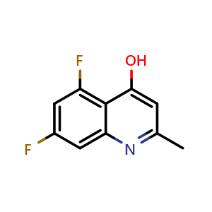 Chemical structure of 5,7-Difluoro-4-hydroxy-2-methyl-quinoline , CAS 288151-40-6, AChemBlock Y237847
