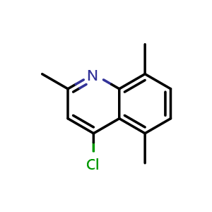 Chemical structure of 4-Chloro-2,5,8-trimethylquinoline , CAS 439147-95-2, AChemBlock Y237851