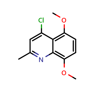 Chemical structure of 4-Chloro-5,8-dimethoxy-2-methylquinoline , CAS 58868-18-1, AChemBlock Y237856