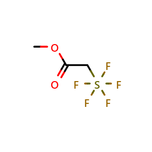Chemical structure of methyl 2-(pentafluoro-l6-sulfaneyl)acetate , CAS 154023-34-4, AChemBlock Y237872