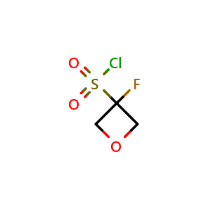 Chemical structure of 3-fluorooxetane-3-sulfonyl chloride , AChemBlock Y237896
