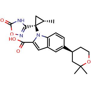 5-[(S)-2,2-Dimethyltetrahydro-2H-pyran-4-yl]-1-[(1S,2S)-2-methyl-1-(5-oxo-4,5-dihydro-1,2,4-oxadiazol-3-yl)cyclopropyl]-1H-indole-2-carboxylic acid