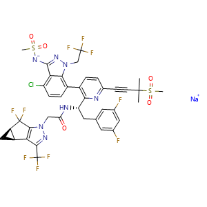 Chemical structure of Lenacapavir sodium , CAS 2283356-12-5, AChemBlock Y237911