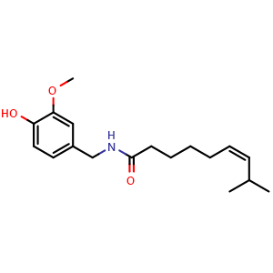 Chemical structure of (Z)-Capsaicin , CAS 25775-90-0, AChemBlock Z237925