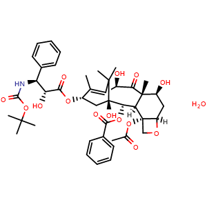 Chemical structure of Docetaxel trihydrate , CAS 148408-66-6, AChemBlock Z237952