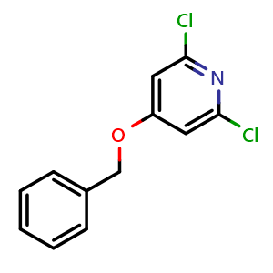 Chemical structure of 4-Benzyloxy-2,6-dichloro-pyridine , CAS 1262133-20-9, AChemBlock Z237955