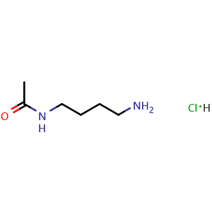 Chemical structure of N-Acetylputrescine hydrochloride , CAS 18233-70-0, AChemBlock Z237974