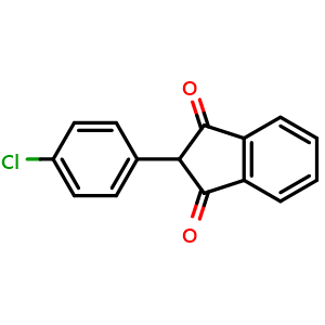 Chemical structure of Chlorindione , CAS 1146-99-2, AChemBlock Z237976