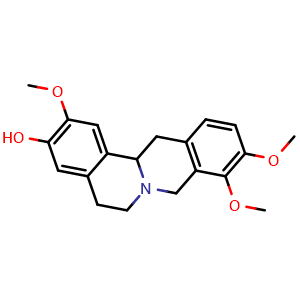 Chemical structure of Tetrahydrojatrorrhizine , CAS 27313-86-6, AChemBlock Z237985