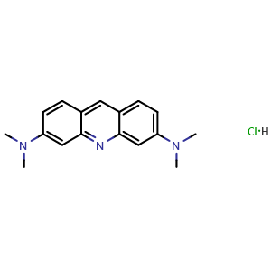 Chemical structure of Acridine Orange hydrochloride , CAS 65-61-2, AChemBlock Z238007