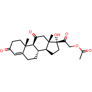 Chemical structure of Cortisone acetate , CAS 50-04-4, AChemBlock Z238010