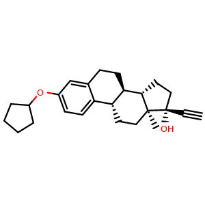 Chemical structure of Quinestrol , CAS 152-43-2, AChemBlock Z238011