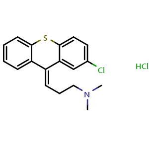Chemical structure of Chlorprothixene hydrochloride , CAS 6469-93-8, AChemBlock Z238013